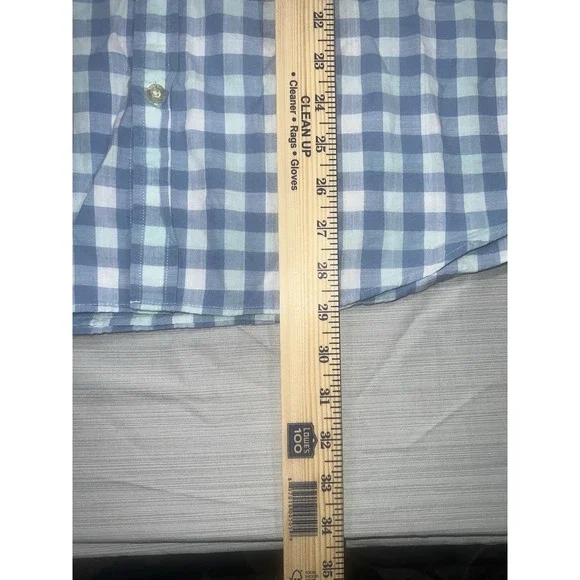 Vineyard Vines Slim Fit Whale Shirt Blue Check Long Sleeve‎ Button Up Size Large - Picture 6 of 8